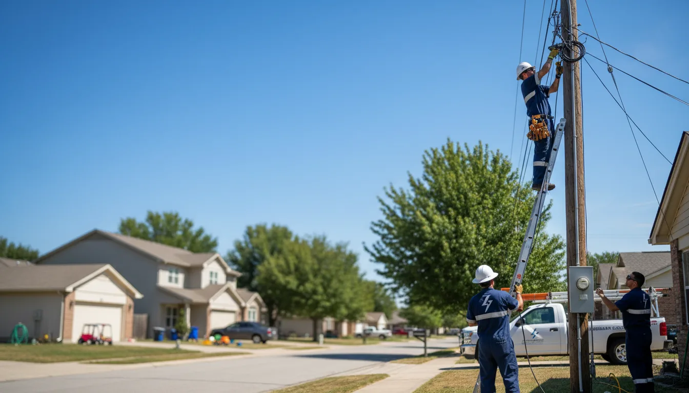 Residential electrician providing installation services in Leland, IA